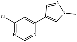 4-CHLORO-6-(1-METHYL-1H-PYRAZOL-4-YL)PYRIMIDINE 结构式