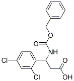 3-{[(benzyloxy)carbonyl]amino}-3-(2,4-dichlorophenyl)propanoic acid 结构式