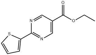 ethyl 2-thiophen-2-ylpyrimidine-5-carboxylate 结构式