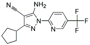 5-amino-3-cyclopentyl-1-[5-(trifluoromethyl)pyridin-2-yl]-1H-pyrazole-4-carbonitrile 结构式