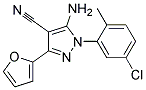 5-amino-1-(5-chloro-2-methylphenyl)-3-furan-2-yl-1H-pyrazole-4-carbonitrile 结构式