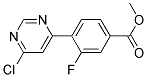 4-(6-Chloro-pyrimidin-4-yl)-3-fluoro-benzoic acid methyl ester 结构式