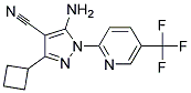 5-amino-3-cyclobutyl-1-[5-(trifluoromethyl)pyridin-2-yl]-1H-pyrazole-4-carbonitrile 结构式