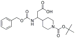 3-[1-(tert-butoxycarbonyl)piperidin-4-yl]-3-[(benzyloxycarbonyl)amino]propanoic acid 结构式