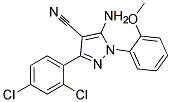 5-amino-3-(2,4-dichlorophenyl)-1-(2-methoxyphenyl)-1H-pyrazole-4-carbonitrile 结构式