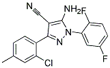 5-amino-1-(2,5-difluorophenyl)-3-(2-chloro-4-methylphenyl)-1H-pyrazole-4-carbonitrile 结构式