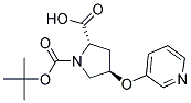 (2S,4R)-1-(tert-butoxycarbonyl)-4-(pyridin-3-yloxy)pyrrolidine-2-carboxylic acid 结构式