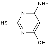 4-AMINO-6-HYDROXYPYRIMIDINE-2-THIOL 结构式