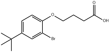 4-(2-BROMO-4-TERT-BUTYLPHENOXY)BUTANOIC ACID 结构式