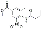 Methyl 3-Methyl-4-Butyramino-5-Nitrobenozoate 结构式