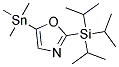 [5-(trimethylstannyl)(1,3-oxazol-2-yl)]tris(methylethyl)silane 结构式