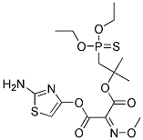Diethylthiophosphoryl (2-aminothiazole-4-yl)-2-(tert-butoxycarbonyl)-methoxy iminoacetate 结构式