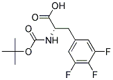 N-tert-Butoxycarbonyl-D-3-(3,4,5-trifluorophenyl)alanine 结构式