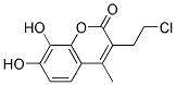 3-(2-CHLOROETHYL)-7,8-DIHYDROXY-4-METHYLCOUMARIN 结构式