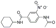 4-ACETAMIDO-N-CYCLOHEXYL-3-NITROBENZAMIDE 结构式