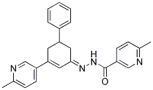 6-METHYL-2'-(3-(6-METHYL-3-PYRIDYL)-5-PHENYL-2-CYCLOHEXEN-1-YLIDENE)NICOTINOHYDRAZIDE 结构式