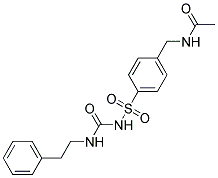 N-(4-((3-PHENETHYLUREIDO)SULFONYL)BENZYL)ACETAMIDE 结构式