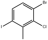 1-溴-2-氯-4-碘-3-甲基苯 结构式