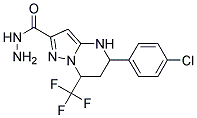5-(4-Chloro-phenyl)-7-trifluoromethyl-4,5,6,7-tetrahydro-pyrazolo[1,5-a]pyrimidine-2-carboxylicacidhydrazide 结构式