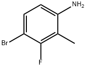 4-溴-3-氟-2-甲基苯胺 结构式