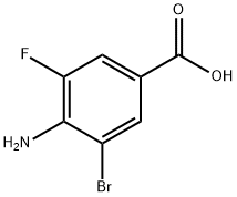 4-氨基-3-溴-5-氟苯甲酸 结构式