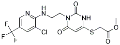 Methyl 2-((1-(2-((3-chloro-5-(trifluoromethyl)-2-pyridinyl)amino)ethyl)-2,6-dioxo-1,2,3,6-tetrahydro-4-pyrimidinyl)sulfanyl)acetate 结构式