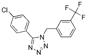 5-(4-Chlorophenyl)-1-(3-(trifluoromethyl)benzyl)-1H-1,2,3,4-tetrazole 结构式