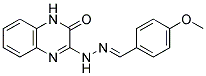 (E)-3-(2-(4-Methoxybenzylidene)hydrazinyl)quinoxalin-2(1H)-one 结构式