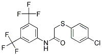 N-(3,5-Bis(trifluoromethyl)phenyl)-2-(4-chlorophenylthio)acetamide 结构式