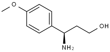(R)-GAMMA-氨基-4-甲氧基苯丙醇 结构式