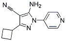 5-amino-3-cyclobutyl-1-pyridin-4-yl-1H-pyrazole-4-carbonitrile 结构式