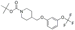 4-(3-Trifluoromethoxy-phenoxymethyl)-piperidine-1-carboxylic acid tert-butyl ester 结构式