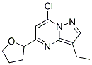 7-chloro-3-ethyl-5-(tetrahydrofuran-2-yl)pyrazolo[1,5-a]pyrimidine 结构式