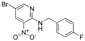 (5-Bromo-3-nitro-pyridin-2-yl)-(4-fluoro-benzyl)-amine 结构式
