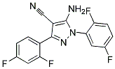 5-amino-1-(2,5-difluorophenyl)-3-(2,4-difluorophenyl)-1H-pyrazole-4-carbonitrile 结构式