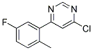 4-Chloro-6-(5-fluoro-2-methyl-phenyl)-pyrimidine 结构式