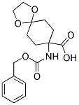 8-{[(benzyloxy)carbonyl]amino}-1,4-dioxaspiro[4.5]decane-8-carboxylic acid 结构式