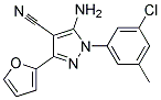 5-amino-1-(3-chloro-5-methylphenyl)-3-furan-2-yl-1H-pyrazole-4-carbonitrile 结构式