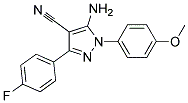 5-amino-3-(4-fluorophenyl)-1-(4-methoxyphenyl)-1H-pyrazole-4-carbonitrile 结构式