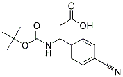 3-[(tert-butoxycarbonyl)amino]-3-(4-cyanophenyl)propanoic acid 结构式