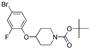 4-(4-Bromo-2-fluoro-phenoxy)-piperidine-1-carboxylic acid tert-butyl ester 结构式