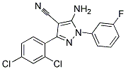 5-amino-3-(2,4-dichlorophenyl)-1-(3-fluorophenyl)-1H-pyrazole-4-carbonitrile 结构式