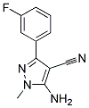 5-amino-3-(3-fluorophenyl)-1-methyl-1H-pyrazole-4-carbonitrile 结构式