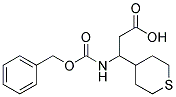 3-{[(benzyloxy)carbonyl]amino}-3-(tetrahydro-2H-thiopyran-4-yl)propanoic acid 结构式