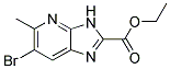 ethyl 6-bromo-5-methyl-3H-imidazo[4,5-b]pyridine-2-carboxylate 结构式