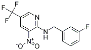 (3-Fluoro-benzyl)-(3-nitro-5-trifluoromethyl-pyridin-2-yl)-amine 结构式