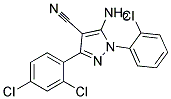 5-amino-1-(2-chlorophenyl)-3-(2,4-dichlorophenyl)-1H-pyrazole-4-carbonitrile 结构式