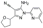 5-amino-3-(tetrahydrofuran-2-yl)-1-(6-methylpyridin-2-yl)-1H-pyrazole-4-carbonitrile 结构式