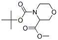 4-tert-butyloxycarbonyl  morpholine-3-carboxylic acid methyl ester 结构式