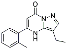 3-ethyl-5-(2-methylphenyl)pyrazolo[1,5-a]pyrimidin-7(4H)-one 结构式